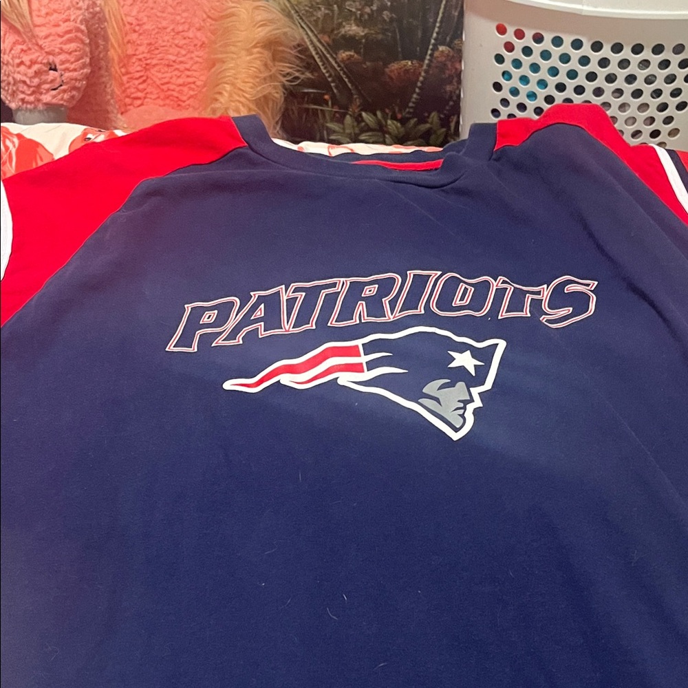 Team Apparel Patriots Navy and Red Jersey tshirt